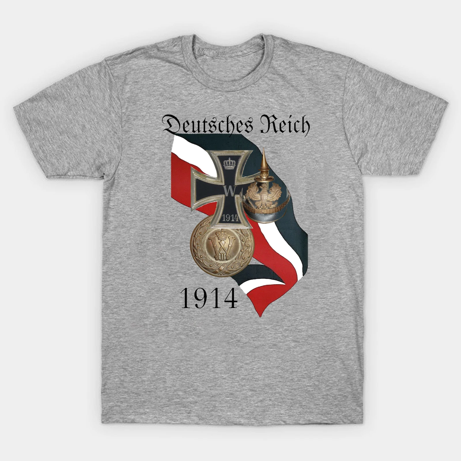 Cool Design German Flag Prussian Pickelhaube Buckle Iron Cross Mens T-Shirt. Summer Cotton Short Sleeve O-Neck T Shirt New S-3XL