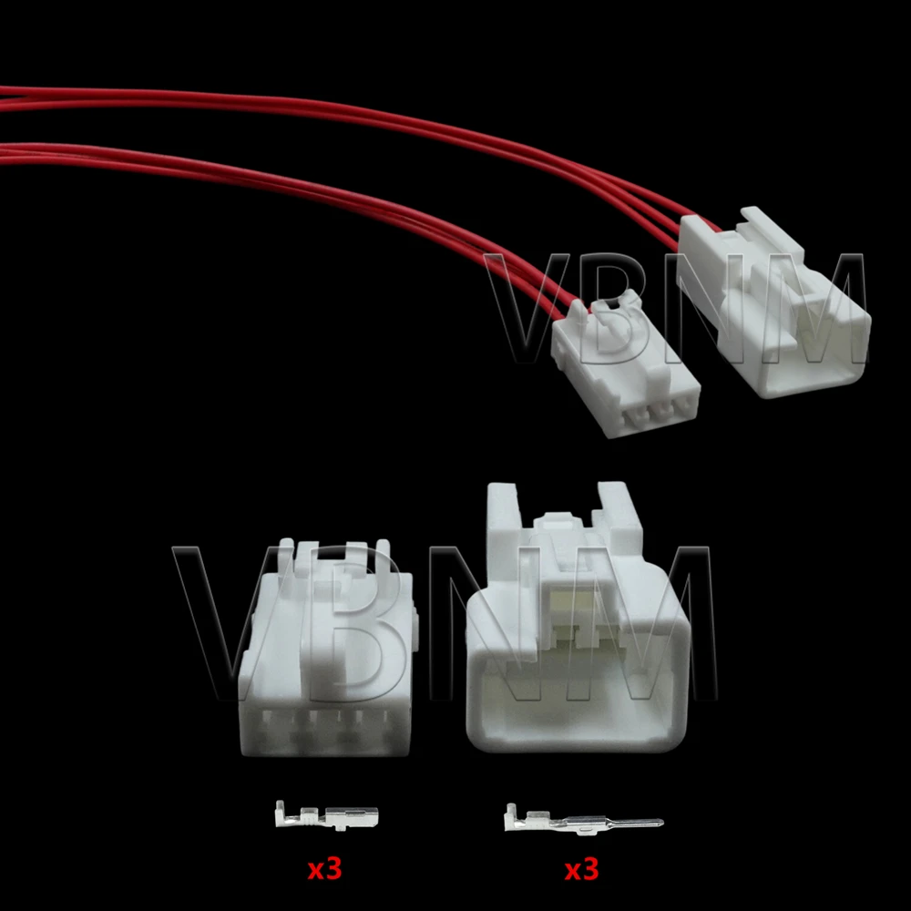 Conectores de Cable de plástico eléctrico para coche, enchufe de arnés de cables para automóvil Sumitomo, 3 pines, MG641035 7283-1030 6520-0577 6520-0492