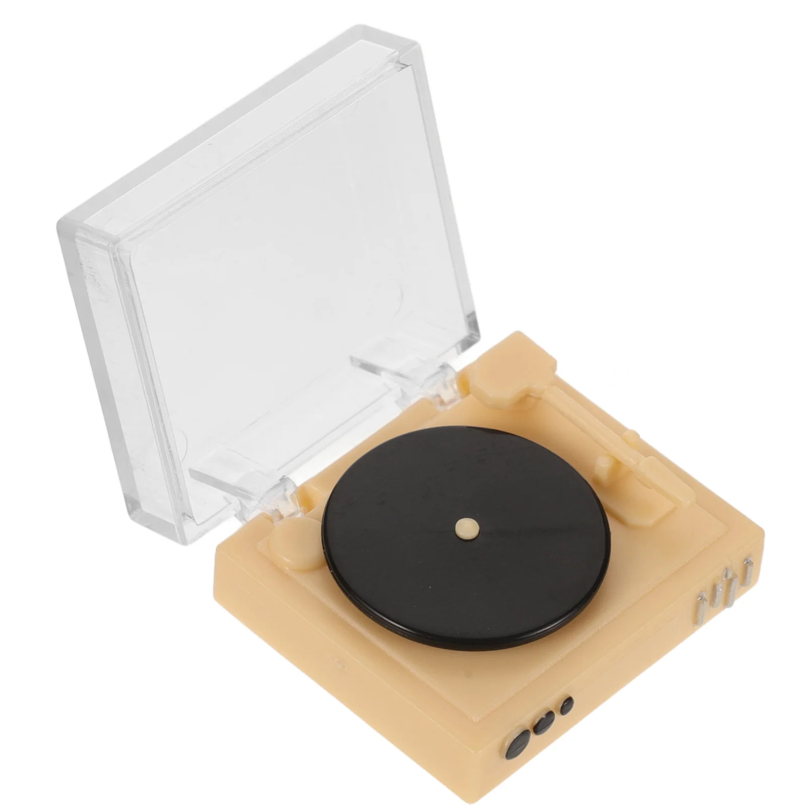 Symulacja gramofonu Model mebli do domku dla lalek Wystrój retro Miniaturowe udekoruj muzyczne meble pokojowe Plastikowe