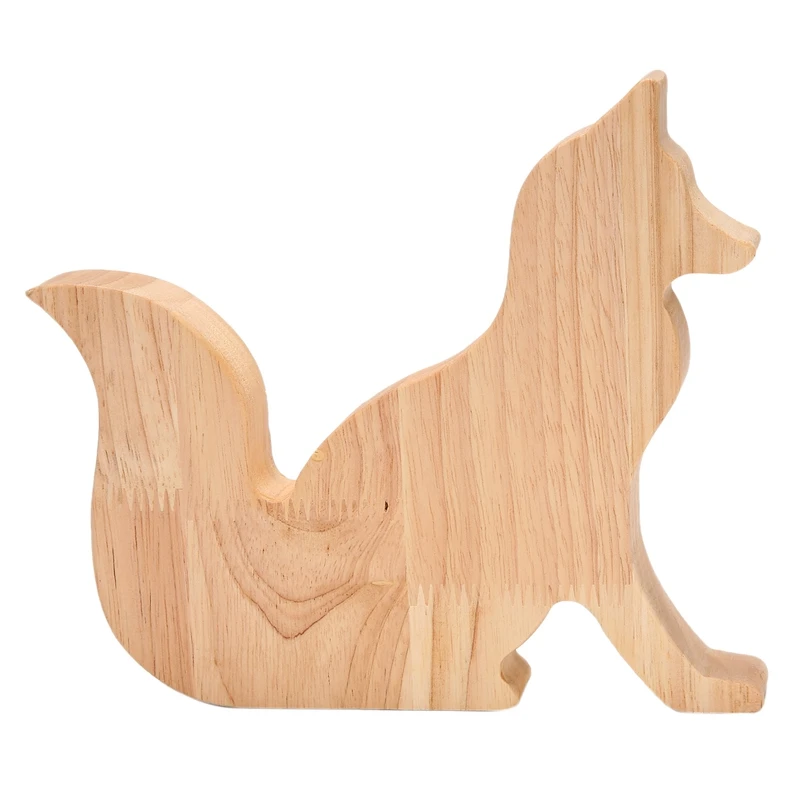 กระปุกออมสินสุนัขจิ้งจอกกระปุกออมสินการ์ตูนสุดสร้างสรรค์โปร่งใสสำหรับตกแต่งของขวัญงานฝีมือ23X20cm