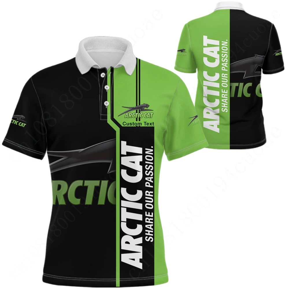 Arctic Cat-Polos et chemisiers décontractés pour hommes, vêtements de golf unisexes, t-shirt Harajuku, séchage rapide, manches courtes, t-shirt Anime