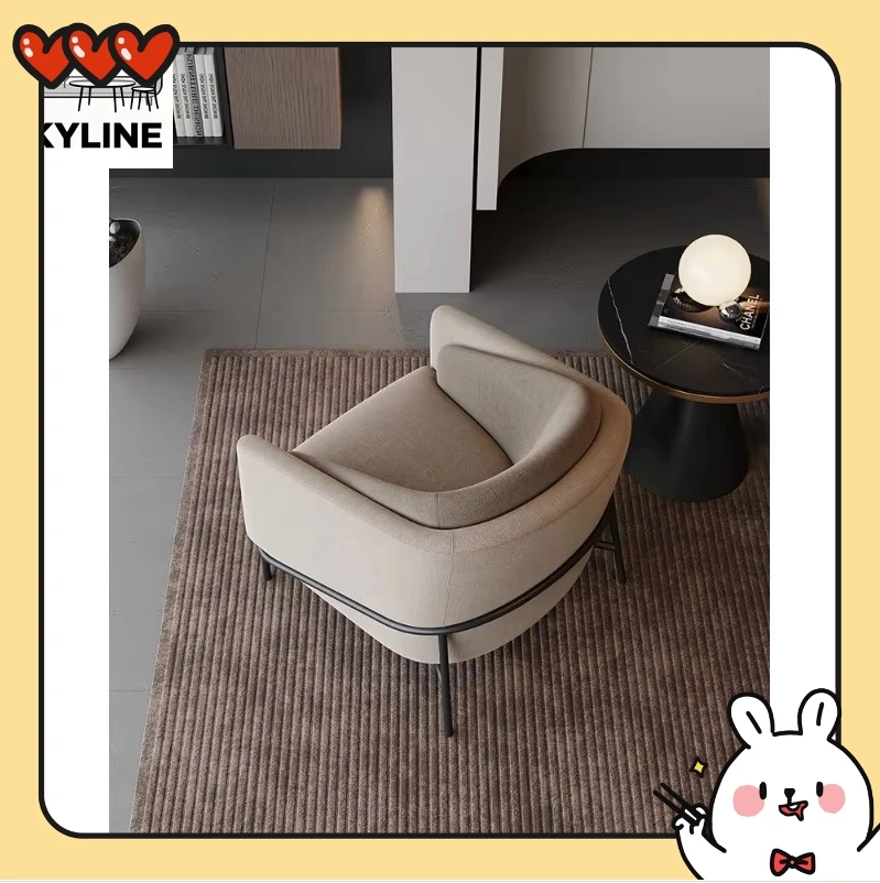 Light Luxury Reception Armchair, Stylish Single Sofa for Hotel & Club Lobbies