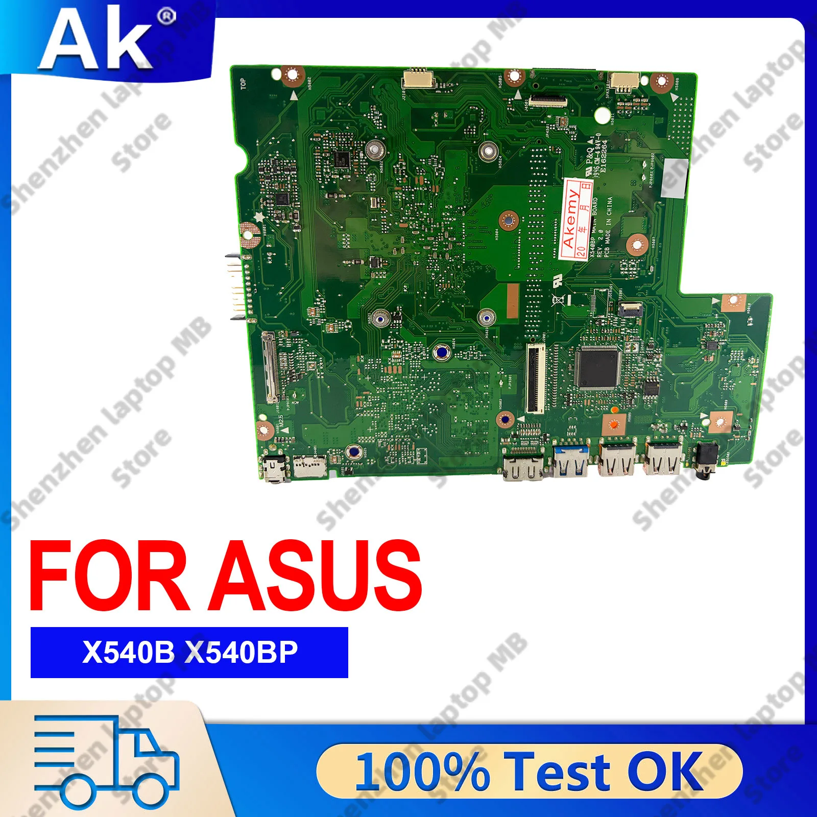 Placa base para portátil X540BP para ASUS VivoBook F540B X540BP D540B X540B X540BA R540B A540B con CPU A6 A8 A9