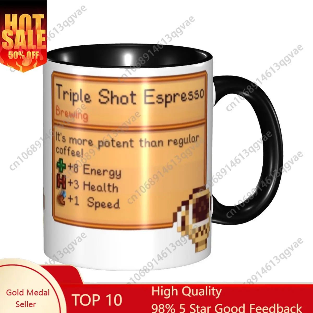 

Stardew Valley Triple Shot Espresso Coffee Mug DIY Personalized Ceramic Milk Tea Mug