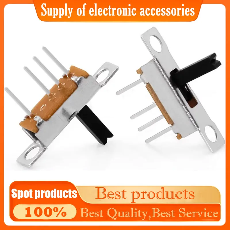 

SS-13D08VG7 длинноногий вертикальный вставной однорядный 4-контактный 3-позиционный тумблер питания