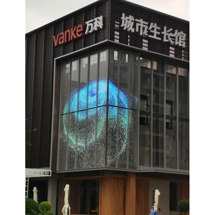 LED Flying Carpet DisplayIn The Window Retail Transparent Display Screen P3.91 Price Yipled HD Media Facade Transparent ScreenVe - view 3