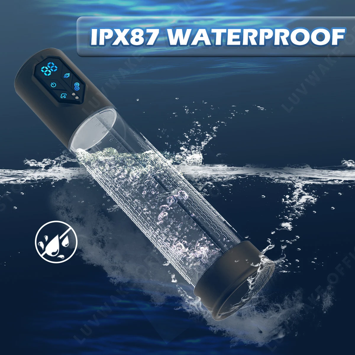 IPX7 Waterproof Electric Penis Pump for Enlargement Man Vacuum Pump Enlargement Extend Pump 4 Suction Levels 2 Silicone Sleeves