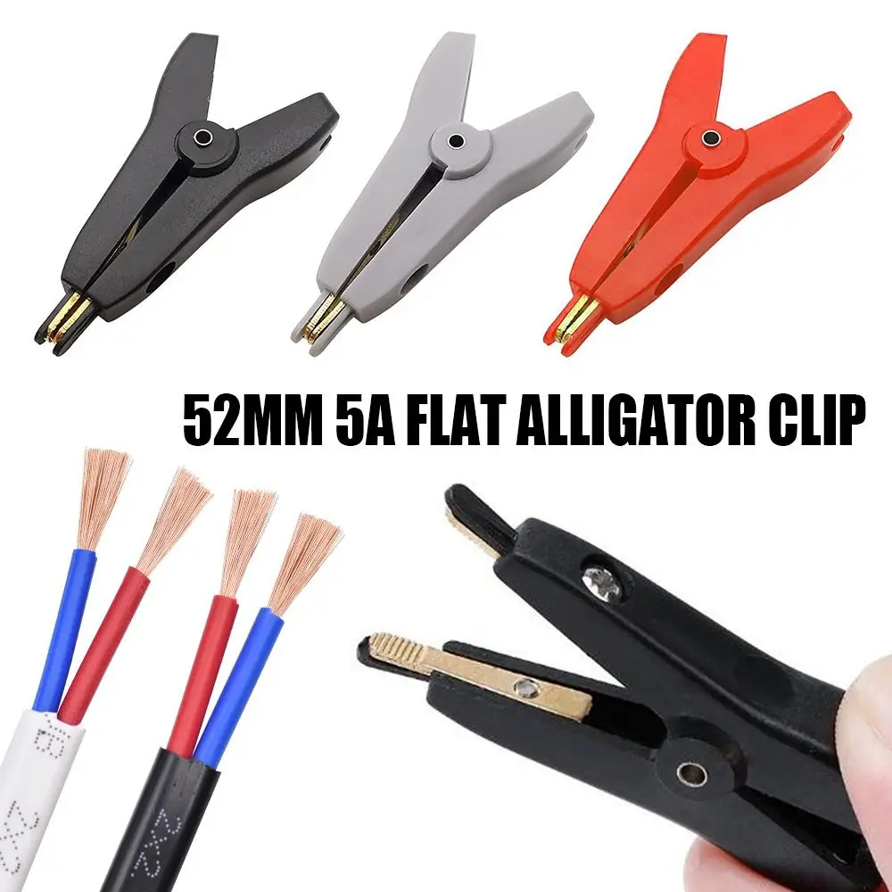 Cable Battery Metal Test Clips LCR Kelvin Alligator Clamp Flat Crocodile Clip Copper Brass Alligator Clamp LCR Kelvin Clip