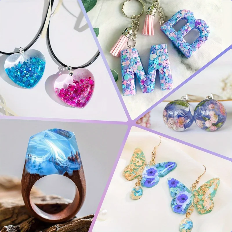 راتنجات الايبوكسي فائقة الوضوح. معالجة سريعة، لصنع المجوهرات، الحرف اليدوية، مستلزمات صناعة المجوهرات، مواد الديكور الحرفية، R الزخرفية