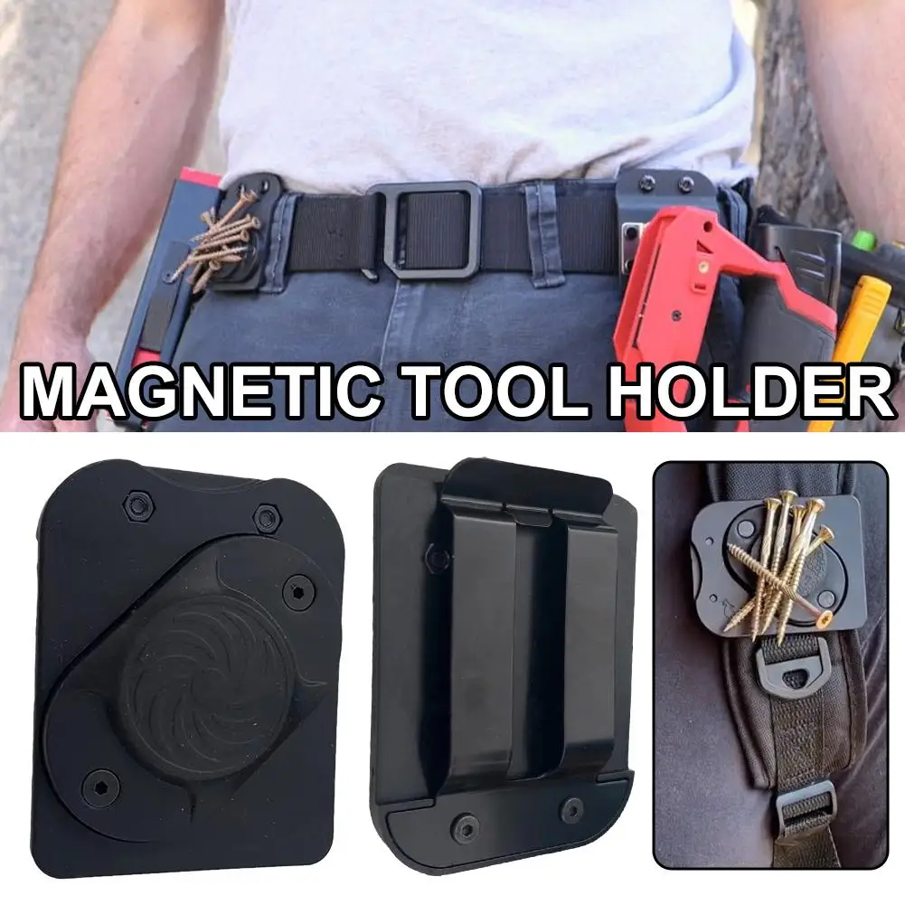 حامل الأدوات المغناطيسية المعدنية المغناطيسي حزام كليب الحافظة للبراغي والأظافر قوية كليب في حزام المغناطيس حامل H6L0