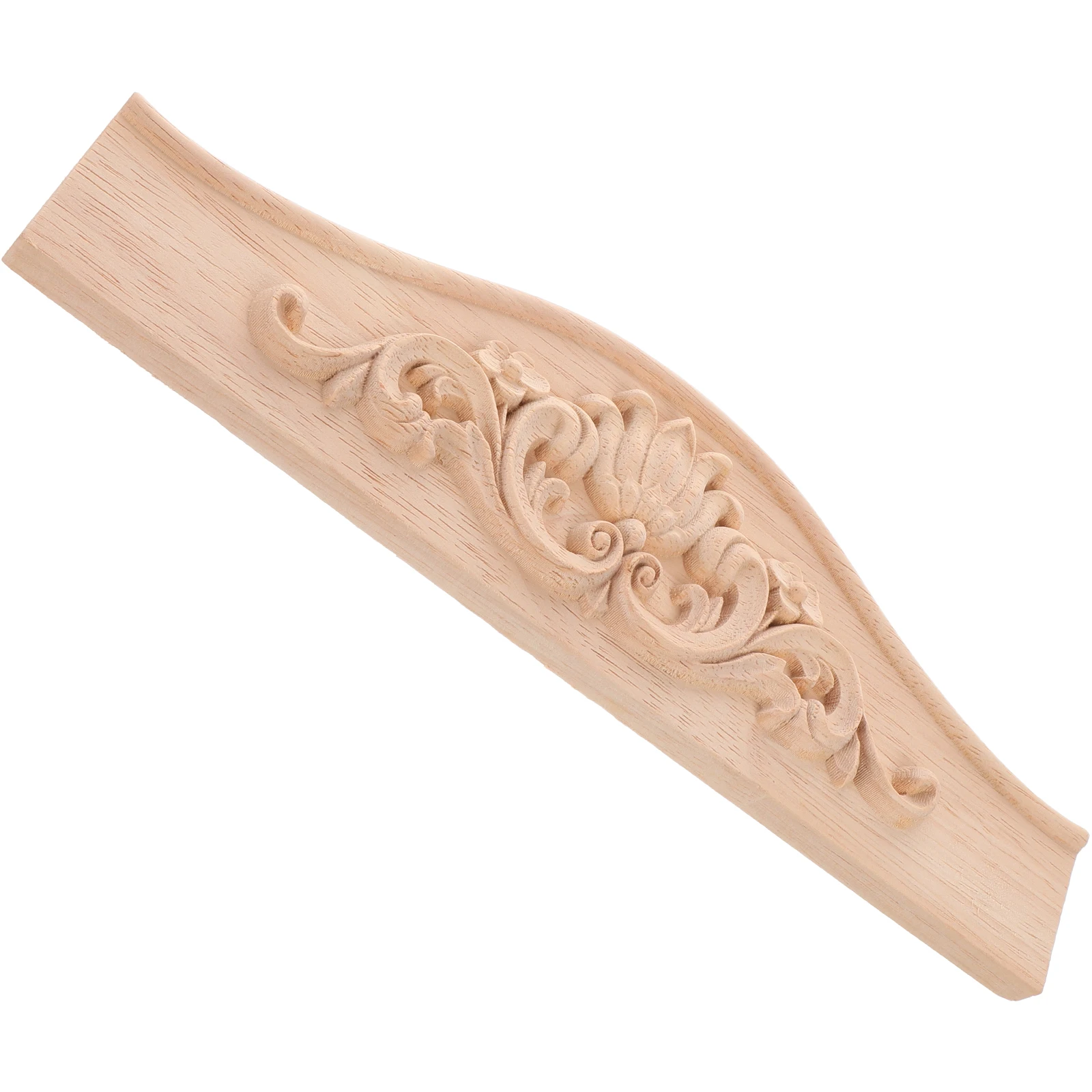 

Exquisite Wood Carving Applique Onlay for Cabinet Door Wardrobe European Pediment Decor 3D Wooden Embellishment Home Renovation