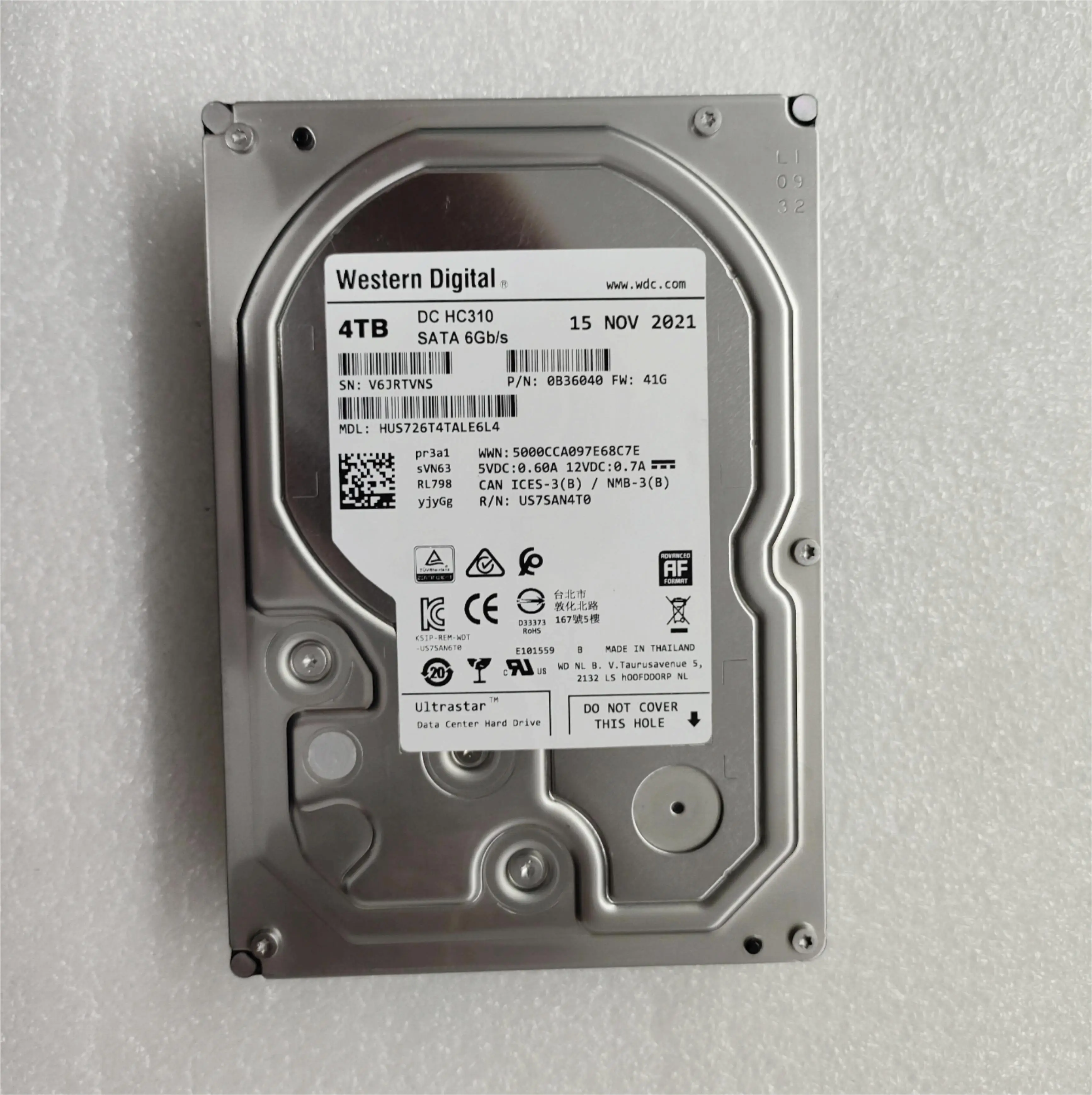 Hard disk  HUS726T4TALE6L4 0B36040 4T SATA 7.2K 3.5 hdd