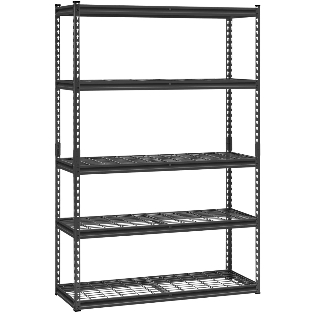 

72" Adjustable Metal Double Layer Column Shelving, Commercial Grade for Warehouse, Basement, Kitchen & Living Room