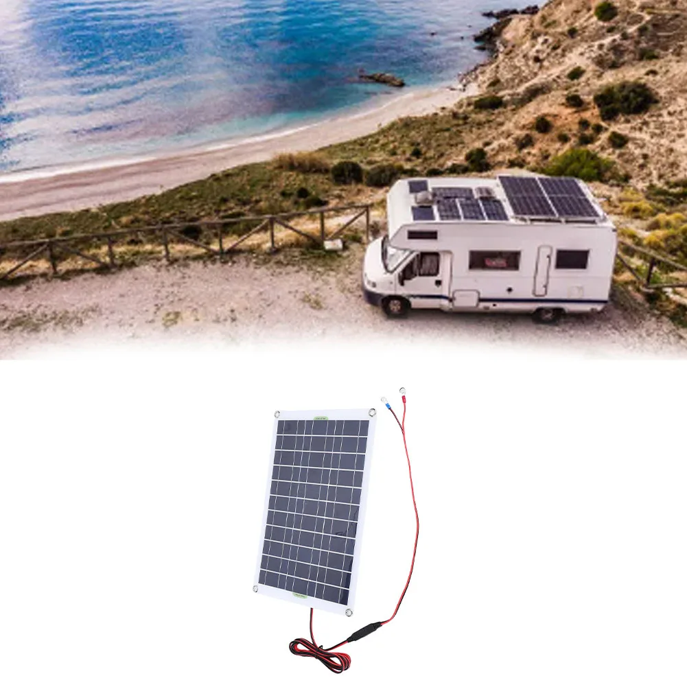 Stable Output 60W Solar Panel with SA Connector Kit Monocrystalline Module for Marine RV Agricultural and For Outdoor Use