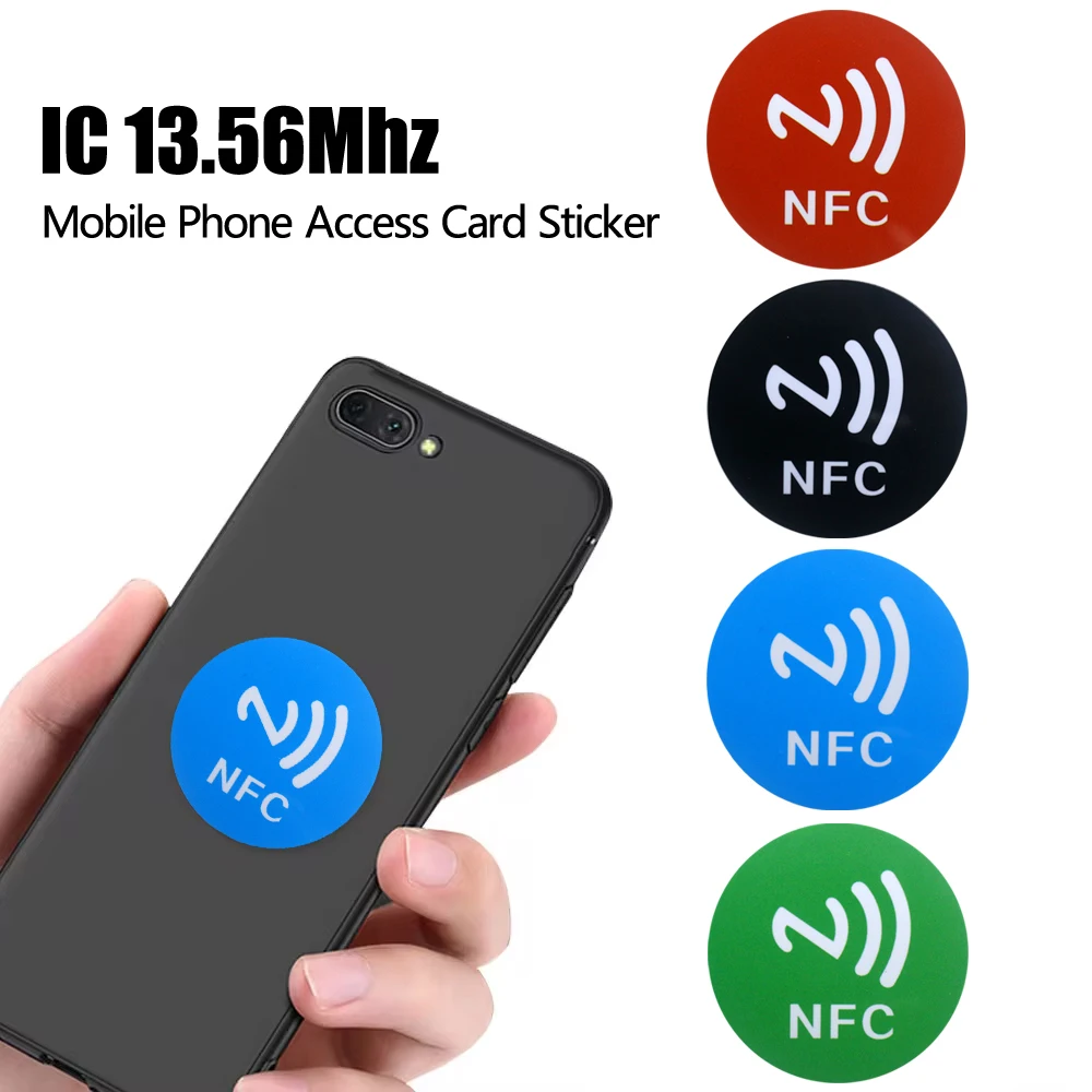 

IC 13.56mhz mobile phone label sticker imitation metal interference access card RFID door card with 3M adhesive 1pcs