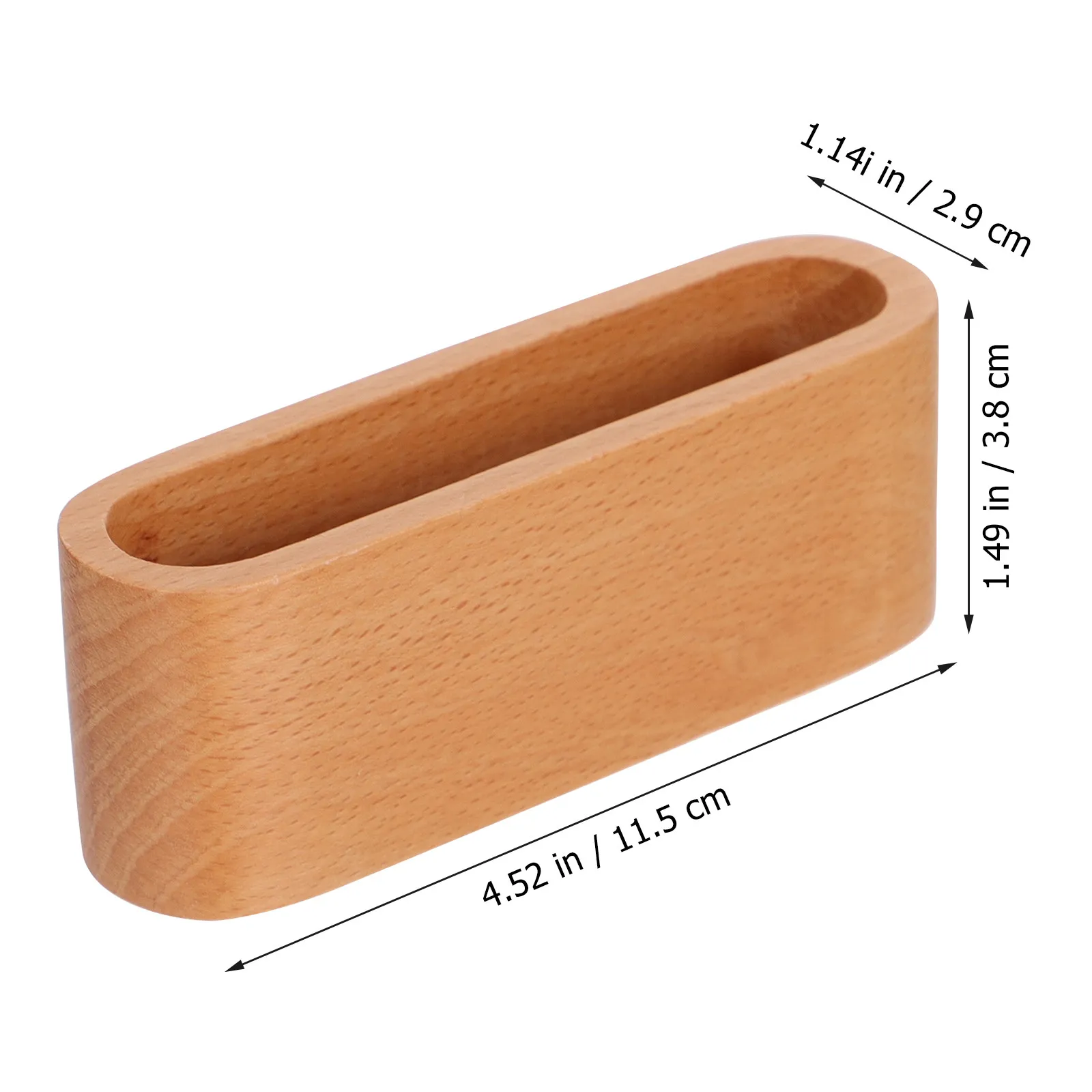 1Pcs Wooden Name Cards Holder Compact Memo Message Box Storage Case Desk Supplies Name Cards Organizer Office Supplies