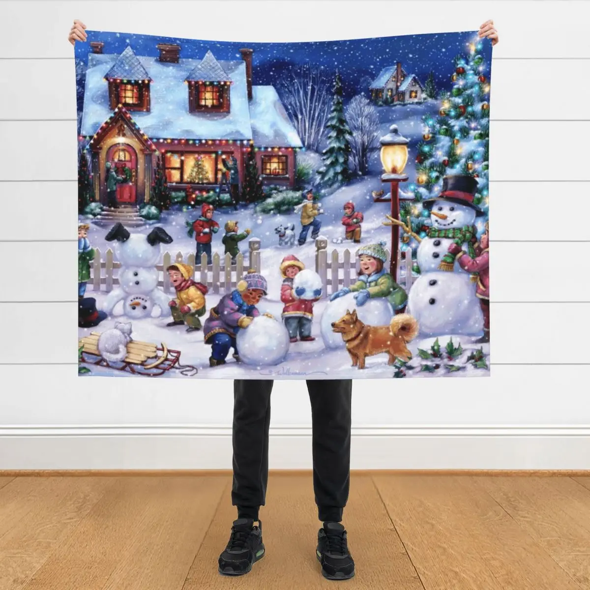 

Christmas Snow Day Throw Blanket Decorative Sofas Shaggy Summer Beddings Blankets