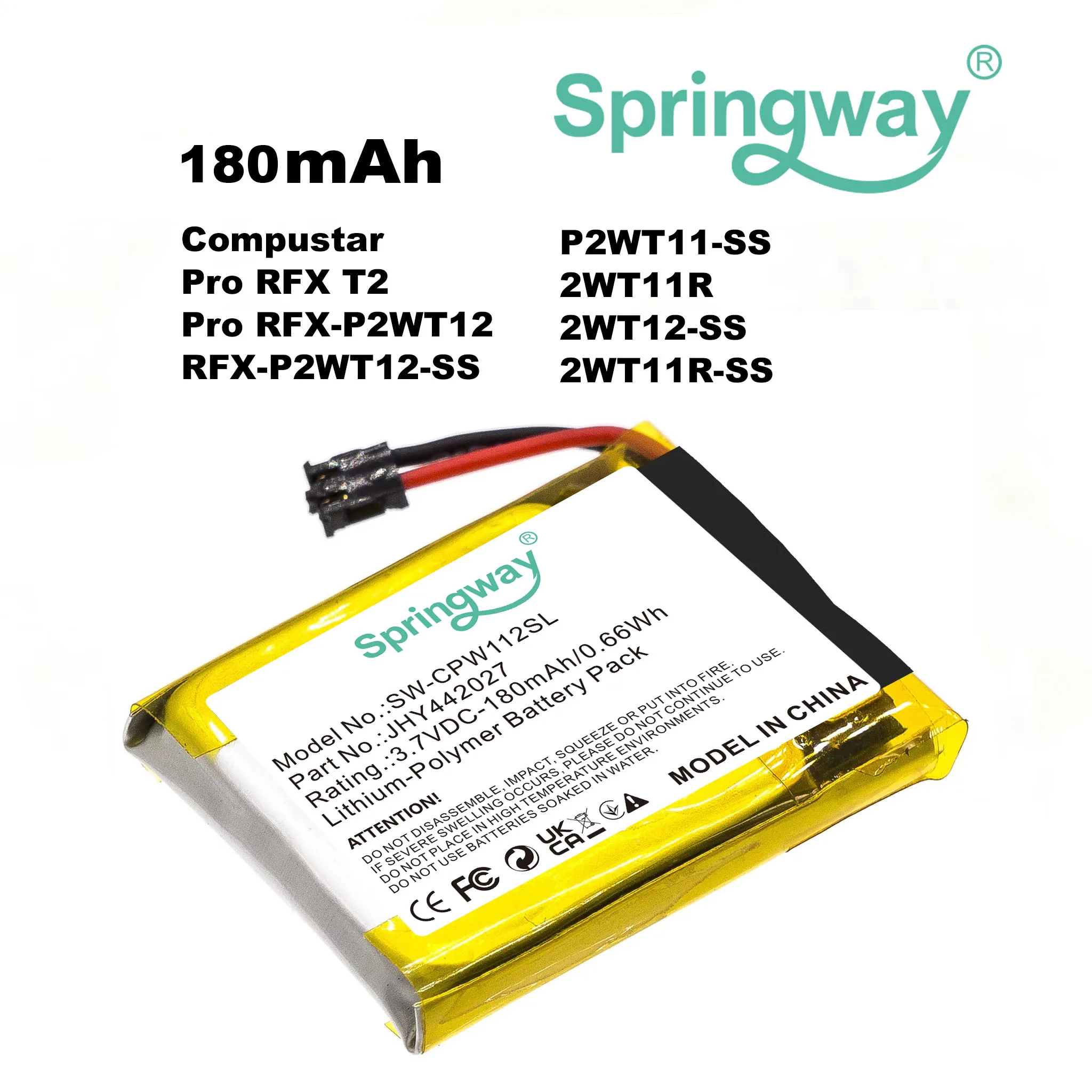 High Capacity JHY442027 Lithium Battery For Compustar RFX‑P2WT12‑SS P2WT11‑SS 2WT11R 2WT12‑SS Remote Start Transmitter