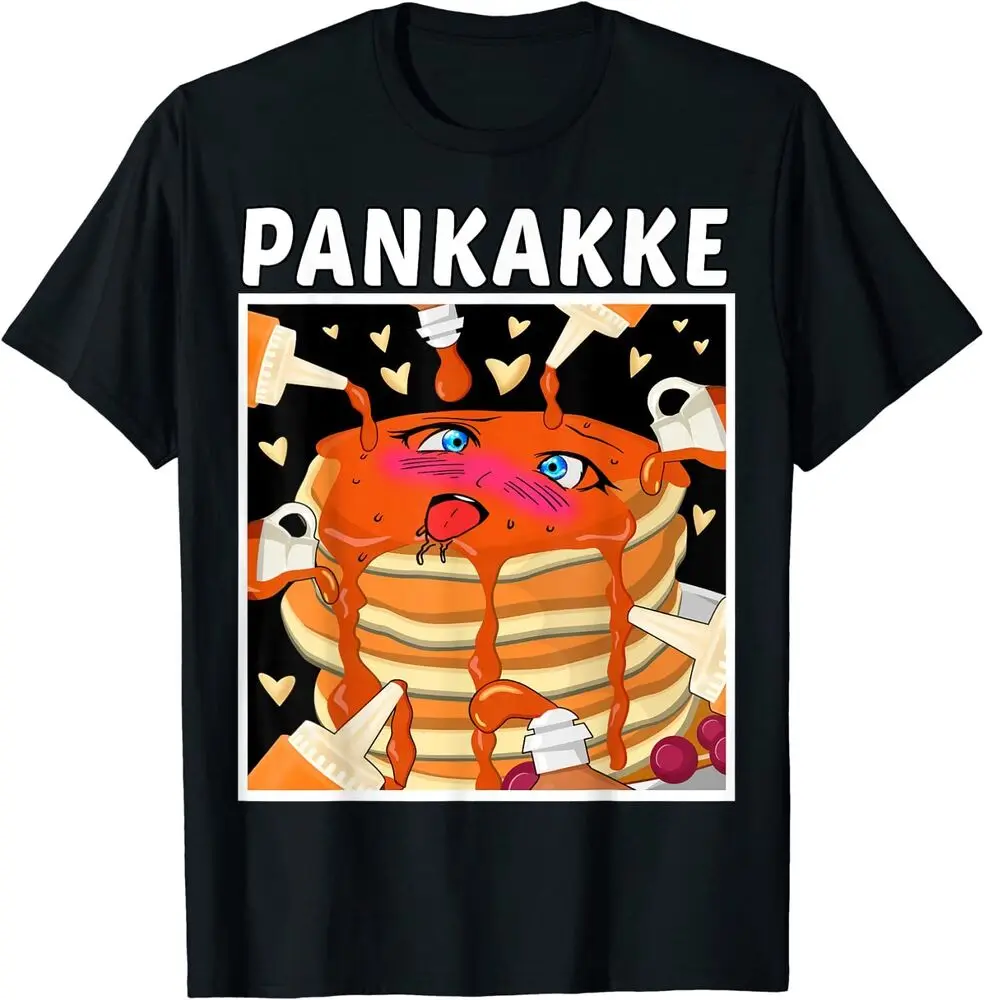 Pankakke - Pancake Breakfast Naughty Anime Waifu Girl Kawaii T-Shirt  Pattern Y2KLuxury vintage oversized