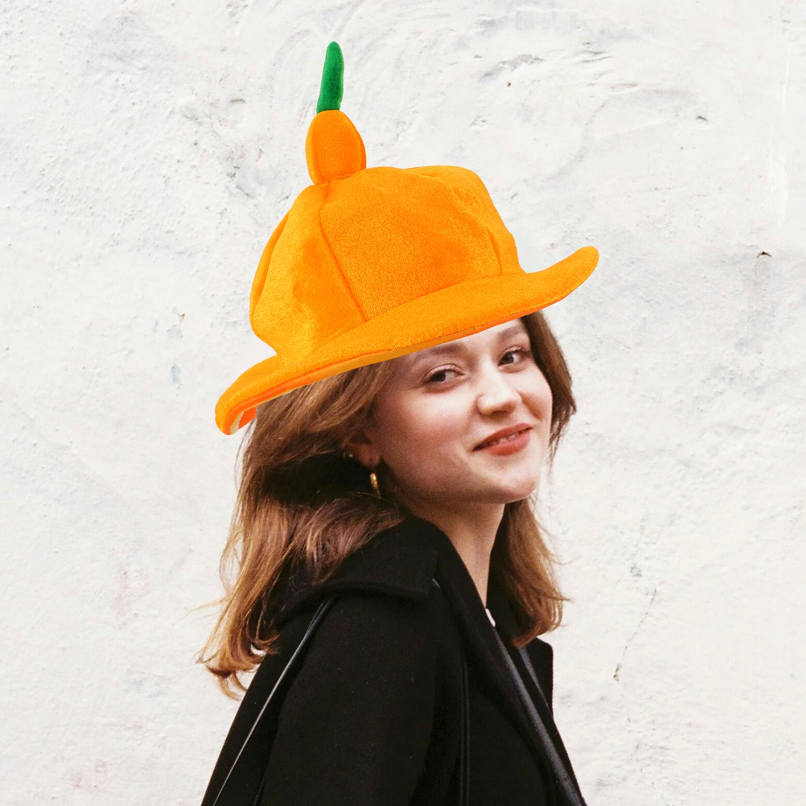 Chapéu: chapéu em forma de laranja para halloween, aniversário, carnaval, festa, adereços fotográficos, acessório, boné cosplay de frutas