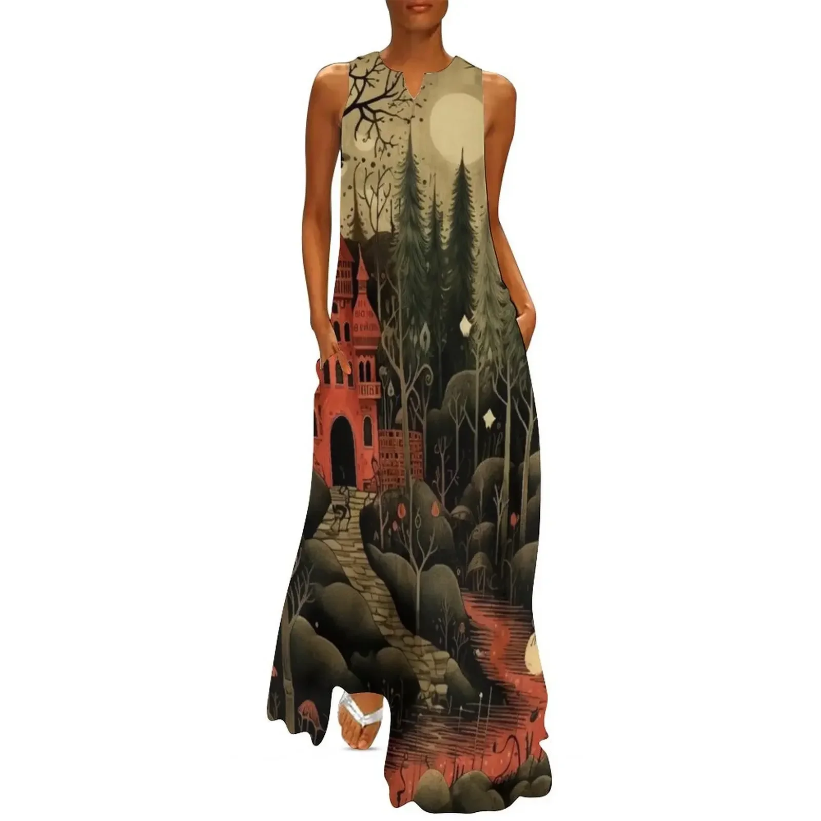 

Brothers Grimm Deviant Dark Fairy Tale Worlds Long Dress luxury dress Dress
