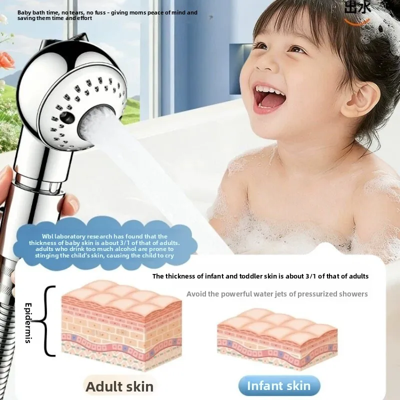 Baby and Child Bath Shower Shower Nozzle Bathroom External Faucet Shampoo and Ass Washing Artifact Bathtub Special