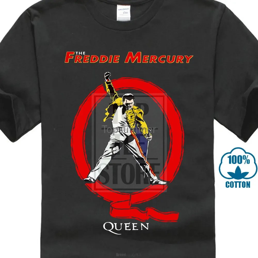 The Freddie Mercury Big Q Vintage Retro Graphic T Shirt Queen Punk Rock Band L