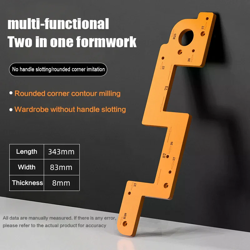 Invisible Embedded Handle Slotting Template Slot Positioning Tool For Wardrobe Kitchen Handle Cabinet Door