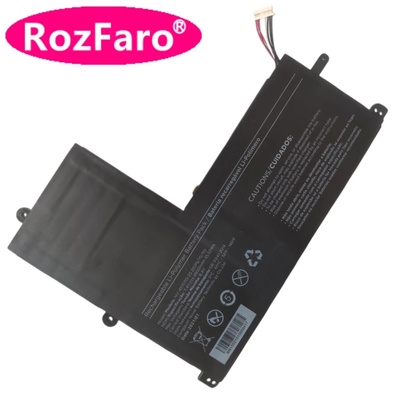 

RozFaro NV-4570110-2S 2ICP5/70/110 Laptop Replace Battery 7.4V 35.52Wh 4800mAh For Positivo Motion C14 C41TCI C4500C Tablet PC