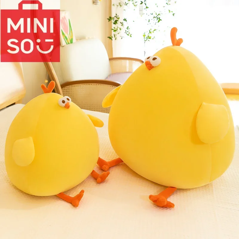 

MINISO Dun Dun Chicken Decompression Soft Plush Doll Large Sleeping Throw Pillow Toys Children Everyday Surprise Gifts