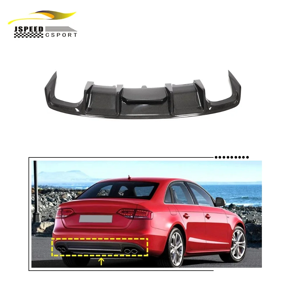 

Suitable for Carbon fiber rear bumper diffuser lip Suitable for Audi S4 sedan 4-door 2013-2015
