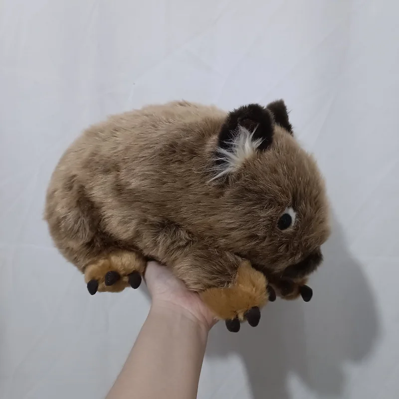 Lifelike Wombat Brown Bear Emulational Wild Animal Soft Stuffed Doll Plush Toy Girl Boy Birthday Christmas Gift 1pc