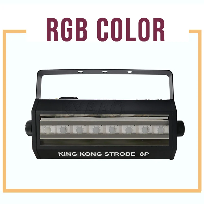 LED 200W Strobe Disco Light Music Stroboscope DJ RGB Flash Light for Wedding Party DMX 512 Control System