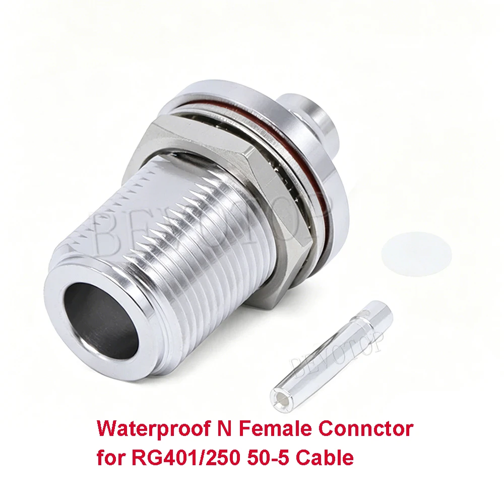 

1PCS N-JB5 RF Connection High Frequency Head N Female Half Steel Half Flexible Wire for SFT-50-5 KTR141-5 RG401 Cable 6G