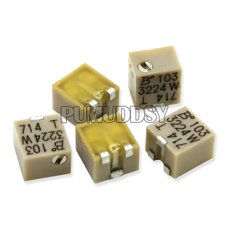 5PCS SMD 3224W Precision Trimmer Potentiometer Adjustable Resistance 100R 200R 500R 1K 2K 5K 10K 20K 50K 100K 200K 500K 1M Ohm