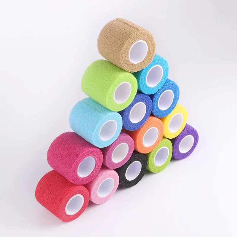 5 Colors Self-adhesive Elastic Bandage Elastoplast First Aid Sport  Bandage Tape Multi-size For Knee Finger Ankle Palm Shoulder