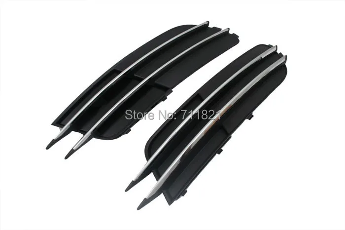 

Front Fog Light Grille With Chrome Line Accent None Cutout Version For Audi A6 C7