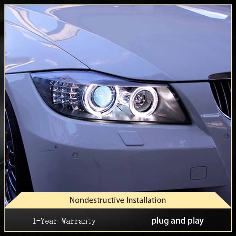 

Car Styling Head Lamp for BMW E90 Headlights 2005-2012 320 328 316i 318i 330i LED AngelEye DRL Signal Automotive Accessories