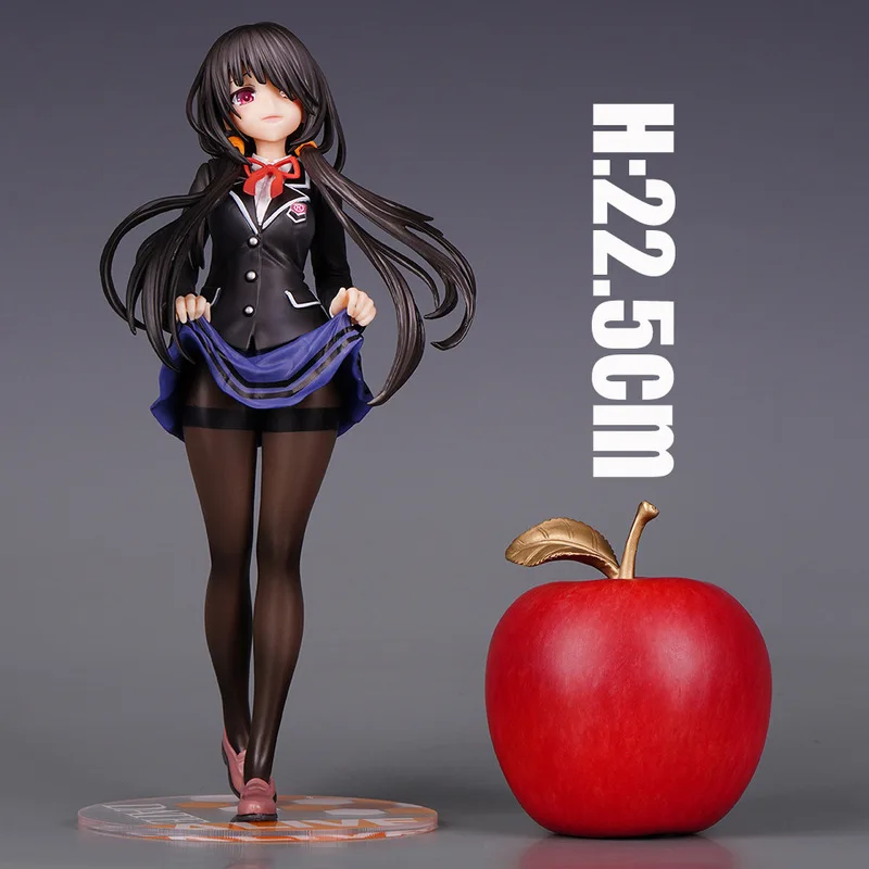 

Date a Live Tokisaki Kurumi Anime Figure 22.5cm PVC School Uniform Pop Style Collectible Model Toy Gift