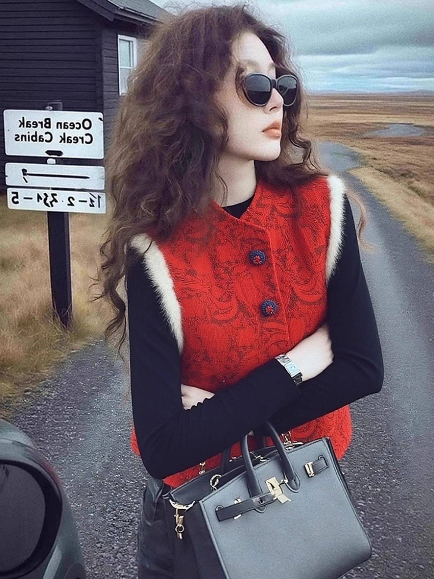 

Зимняя верхняя одежда красного цвета с вышивкой, женское модное многослойное новогоднее уникальное привлекательное длинное пальто Sve для поездок на работу