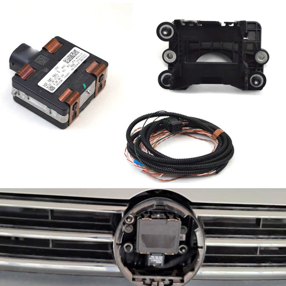 

For Volkswagen Passat B8 ACC Adaptive Cruise Control Radar Sensor 3QF 907 561 D And Bracket Holder 3Q0 907 704A