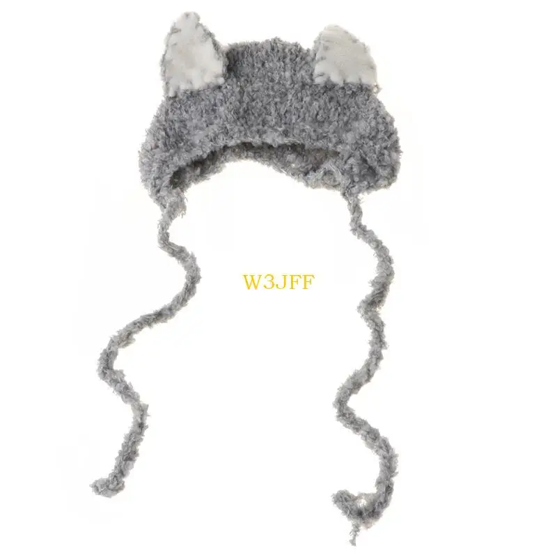 

W3JF реквизит для фотосессии аксессуары для фотосъемки новорожденных детская вязаная шапка-ушанка