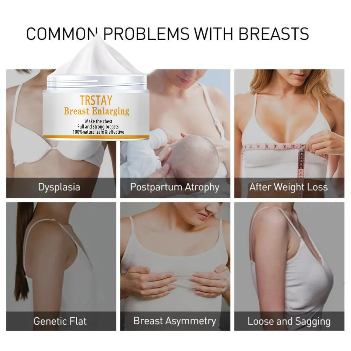 Sexy Breast Enhancement Cream Firming Improve Sagging Big Bust Enlarging Massage Fast Growth Bigger Chest Body Care for Women