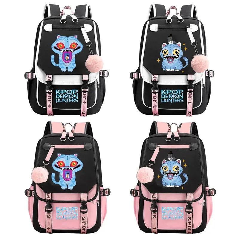 

Школьный рюкзак для студентов KPop Demon Hunters, повседневный рюкзак 2025 года, популярные рюкзаки с принтом фильмов для девочек, спортивная школьная сумка на открытом воздухе