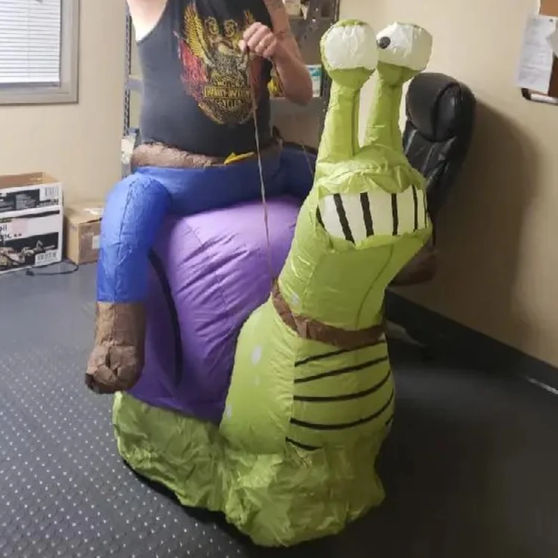 

Mascot Cosplay Prop Set Fun Halloween Inflatable Riding Snail Costume Animal Suitable Adult Children's Party Inflatable Set