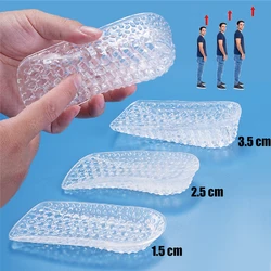 Silicone Heightening Insoles for Shoes Men Arch Support Pad Increase Height Gel Shoe Insoles Women Invisible Heel Lift Inserts