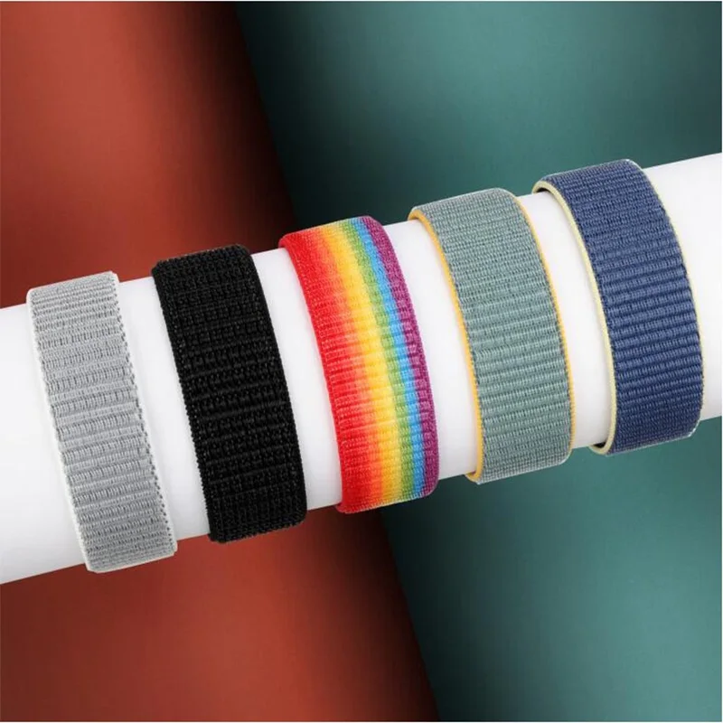 18MM Nylon Loop Strap For Fossil Gen 3 4 Q Venture HR Smart Watch Bands For Huawei B5 Garmin 255s Vivoactive 3S 4s Venu 2S