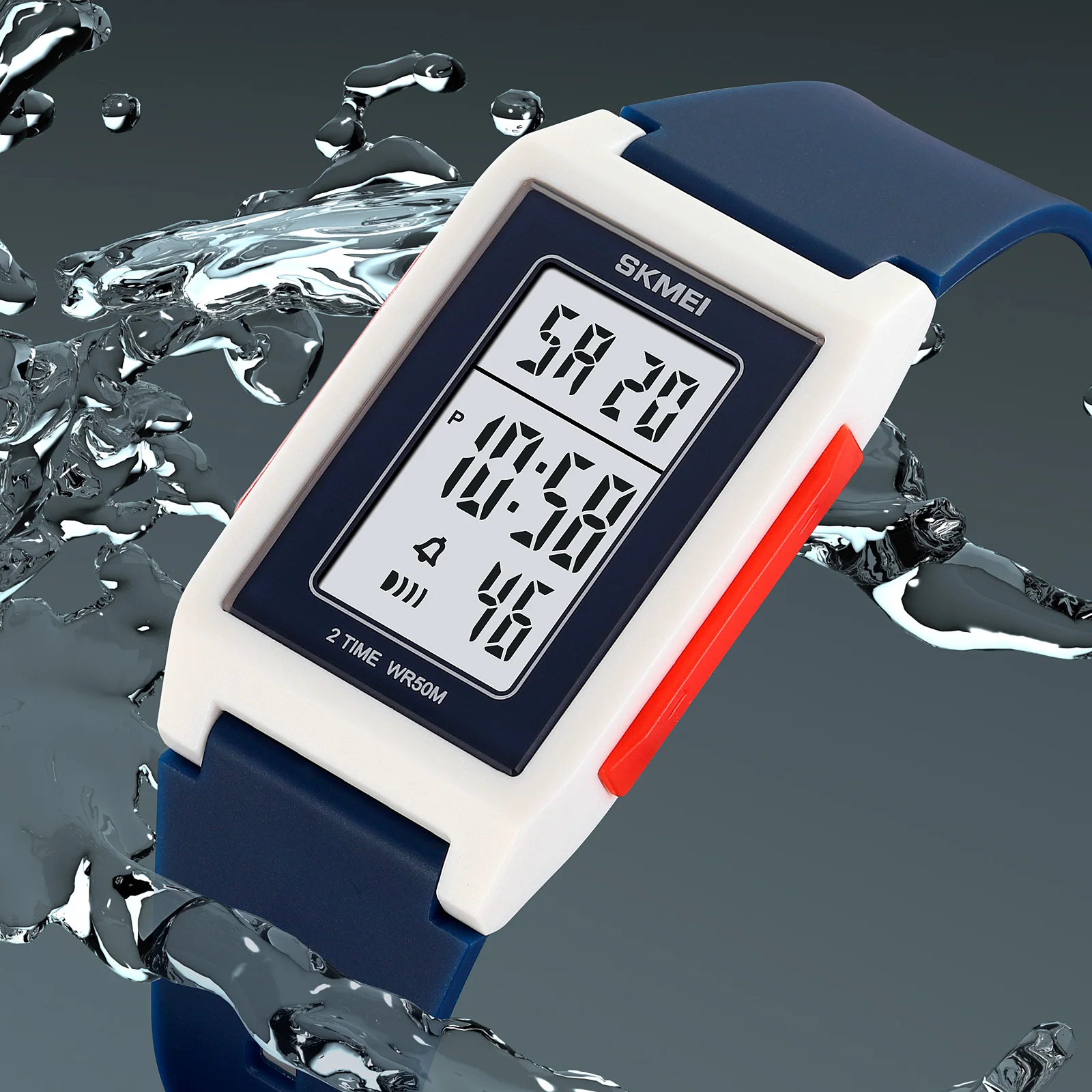 SKMEI Fashion Countdown Digital Sport Watch Mens Casual Back Light Display Waterproof Calendar Wristwatch Women Students Alarm