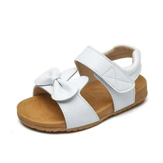 Baby Sandals for Girls 1-3 Years Old Genuine Leather 2023 Summer Baby Girls Sandals Bow Princess Shoes Slip-resistant