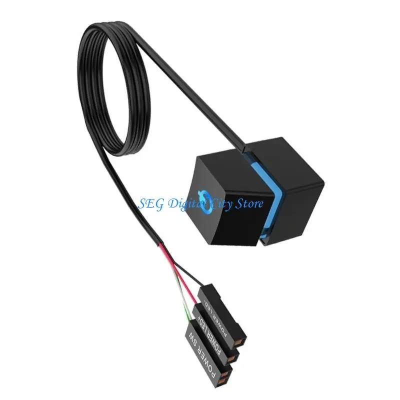 

U75B PC Case External Power Button For Power Switching with Colorful Lighting Effects